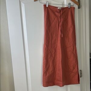 Madewell Terracotta Midi Skirt
